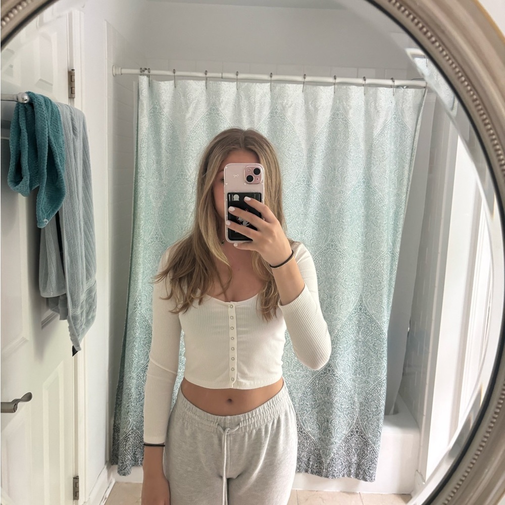 Forever 21 White Crop Top